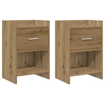 ARDEBO.de - Nachttische 2 stk. Artisan-Eiche 40 x 30 x 60 cm Holzwerkstoff