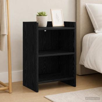 ARDEBO.de - Nachttische Schwarze Eiche 40 x 30 x 60 cm Holzwerkstoff
