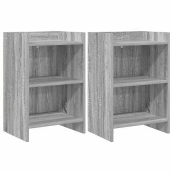 Nachttische 2 stk. Grau Sonoma 40 x 30 x 60 cm Holzwerkstoff