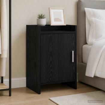 ARDEBO.de - Nachttische 2 stk. Schwarze Eiche 40 x 30 x 60 cm Holzwerkstoff