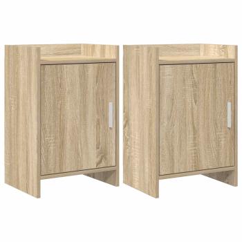 ARDEBO.de - Nachttische 2 stk. Sonoma-Eiche 40 x 30 x 60 cm Holzwerkstoff
