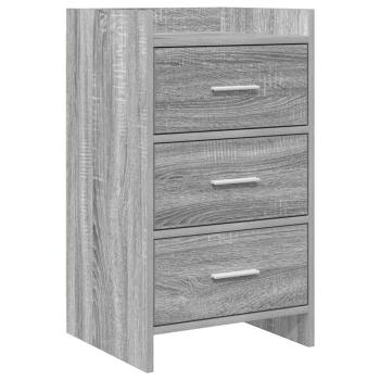 ARDEBO.de - Nachttische Grau Sonoma 40 x 36 x 70 cm Holzwerkstoff