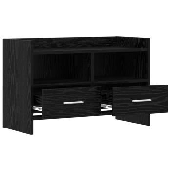 TV-Schränk 71,5 x 33 x 47 cm Schwarze Eiche Holzwerkstoff