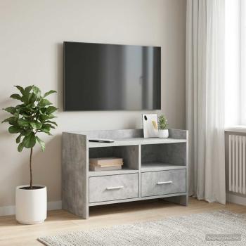 ARDEBO.de - TV-Schränk 71,5 x 33 x 47 cm Betongrau Holzwerkstoff
