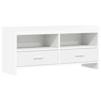TV-Schränk 100 x 33 x 47 cm Weiß Holzwerkstoff