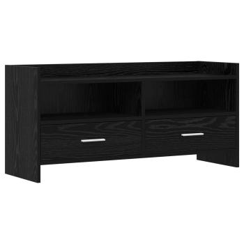TV-Schränk 100 x 33 x 47 cm Schwarze Eiche Holzwerkstoff