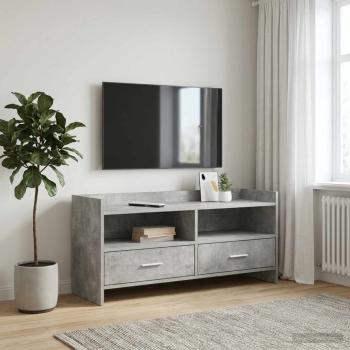 ARDEBO.de - TV-Schränk 100 x 33 x 47 cm Betongrau Holzwerkstoff