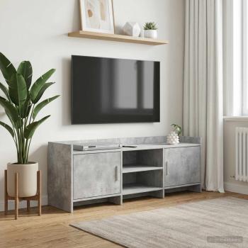 ARDEBO.de - TV-Schränk 130 x 33 x 47 cm Betongrau Holzwerkstoff