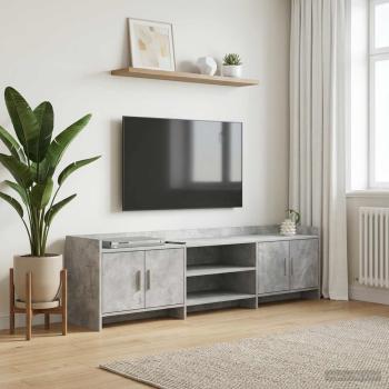 ARDEBO.de - TV-Schränk 168 x 33 x 47 cm Betongrau Holzwerkstoff