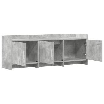TV-Schränk 130 x 33 x 47 cm Betongrau Holzwerkstoff