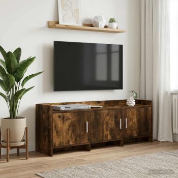 ARDEBO.de - TV-Schränk 130 x 33 x 47 cm Geräucherte Eiche Holzwerkstoff