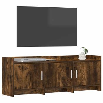 TV-Schränk 130 x 33 x 47 cm Geräucherte Eiche Holzwerkstoff