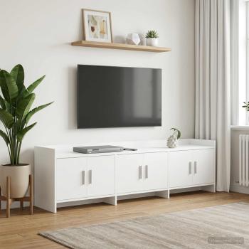 ARDEBO.de - TV-Schränk 168 x 33 x 47 cm Weiß Holzwerkstoff