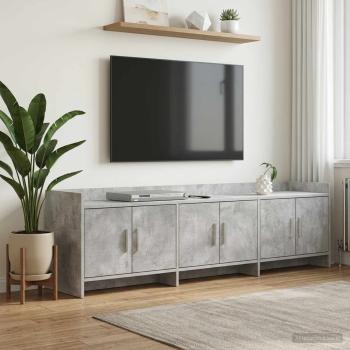 ARDEBO.de - TV-Schränk 168 x 33 x 47 cm Betongrau Holzwerkstoff