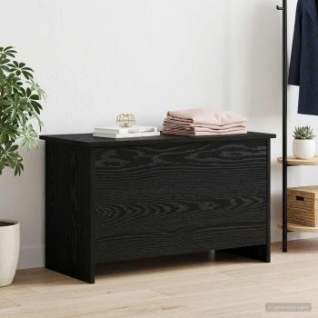 Aufbewahrungstruhe Schwarze Eiche 80 x 40 x 50 cm Holzwerkstoff