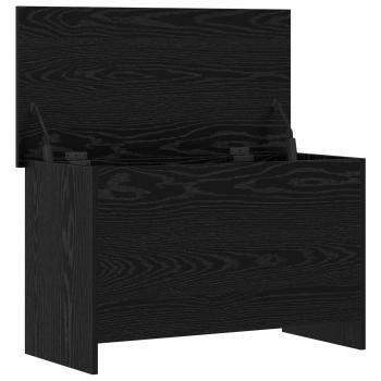 Aufbewahrungstruhe Schwarze Eiche 80 x 40 x 50 cm Holzwerkstoff