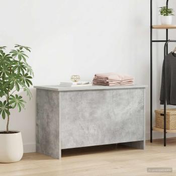 Aufbewahrungstruhe Betongrau 80 x 40 x 50 cm Holzwerkstoff
