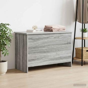ARDEBO.de - Aufbewahrungstruhe Grau Sonoma 80 x 40 x 50 cm Holzwerkstoff