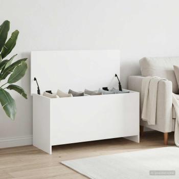 ARDEBO.de - Aufbewahrungstruhe Wei? 100 x 40 x 50 cm Holzwerkstoff