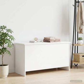 Aufbewahrungstruhe Wei? 100 x 40 x 50 cm Holzwerkstoff