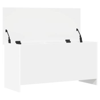 Aufbewahrungstruhe Wei? 100 x 40 x 50 cm Holzwerkstoff