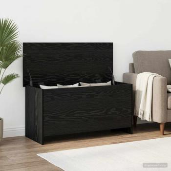 ARDEBO.de - Aufbewahrungstruhe mit Speicher Schwarze Eiche 100 x 40 x 50 cm