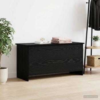 Aufbewahrungstruhe mit Speicher Schwarze Eiche 100 x 40 x 50 cm