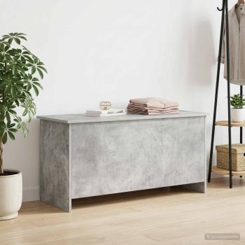 Aufbewahrungstruhe Betongrau 100 x 40 x 50 cm Holzwerkstoff