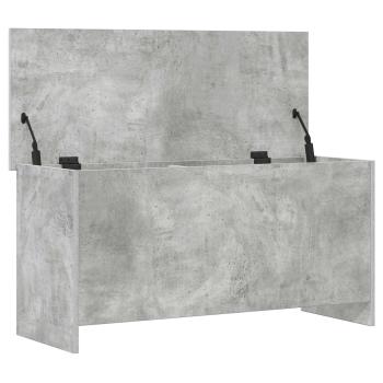 Aufbewahrungstruhe Betongrau 100 x 40 x 50 cm Holzwerkstoff