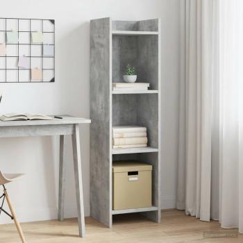 ARDEBO.de - Bücherregal Beton Grau 30 x 30 x 111 cm Holzwerkstoff