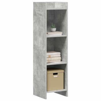 Bücherregal Beton Grau 30 x 30 x 111 cm Holzwerkstoff