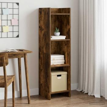ARDEBO.de - Bücherregal Geräucherte Eiche 30 x 30 x 111 cm Holzwerkstoff