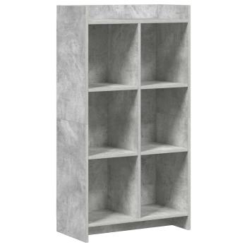 Bücherregal Beton Grau 59 x 30 x 111 cm Holzwerkstoff