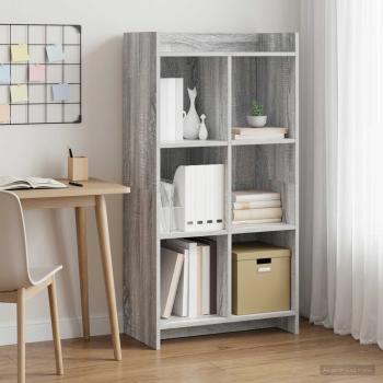 ARDEBO.de - Bücherregal Grau Sonoma 59 x 30 x 111 cm Holzwerkstoff