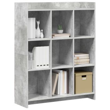 Bücherregal Beton Grau 87,5 x 30 x 111 cm Holzwerkstoff