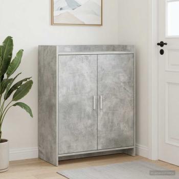 ARDEBO.de - Schuhschrank mit Tür Betongrau 73,5 x 36 x 92 cm Holzwerkstoff