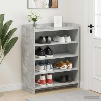 ARDEBO.de - Schuhschrank Betongrau 73,5 x 36 x 92 cm Holzwerkstoff