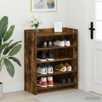 ARDEBO.de - Schuhschrank Geräucherte Eiche 73,5 x 36 x 92 cm Holzwerkstoff