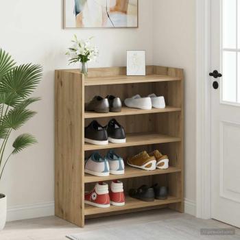 ARDEBO.de - Schuhschrank 73,5 x 36 x 92 cm Holzwerkstoff Artisan-Eiche