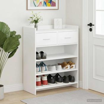 ARDEBO.de - Schuhschrank 73,5 x 36 x 92 cm Holzwerkstoff Weiß