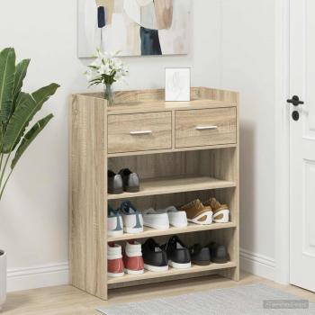 ARDEBO.de - Schuhschrank 73,5 x 36 x 92 cm Holzwerkstoff Sonoma-Eiche