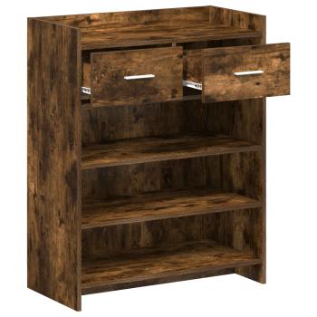 Schuhschrank 73,5 x 36 x 92 cm Holzwerkstoff Räuchereiche