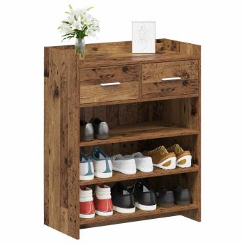 Schuhschrank 73,5 x 36 x 92 cm Holzwerkstoff Altholz