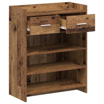 Schuhschrank 73,5 x 36 x 92 cm Holzwerkstoff Altholz