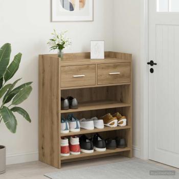 ARDEBO.de - Schuhschrank 73,5 x 36 x 92 cm Holzwerkstoff Artisan-Eiche