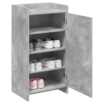 Schuhschrank mit Tür Betongrau 48 x 36 x 92 cm Holzwerkstoff