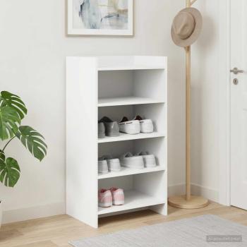 ARDEBO.de - Schuhschrank mit Speicher Weiß 48 x 36 x 92 cm Holzwerkstoff