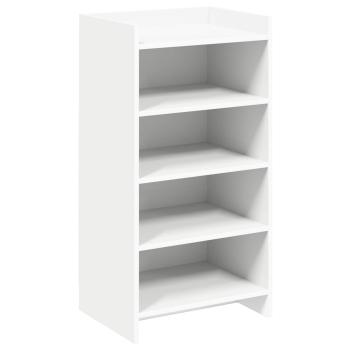 Schuhschrank mit Speicher Weiß 48 x 36 x 92 cm Holzwerkstoff