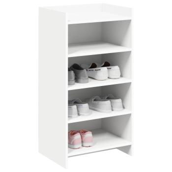 Schuhschrank mit Speicher Weiß 48 x 36 x 92 cm Holzwerkstoff