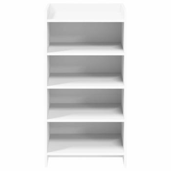 Schuhschrank mit Speicher Weiß 48 x 36 x 92 cm Holzwerkstoff